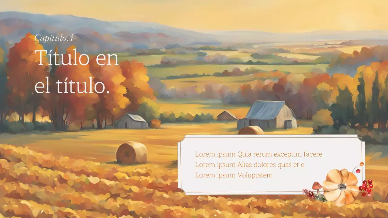 Presentación de la marca con un fondo naranja natural otoñal