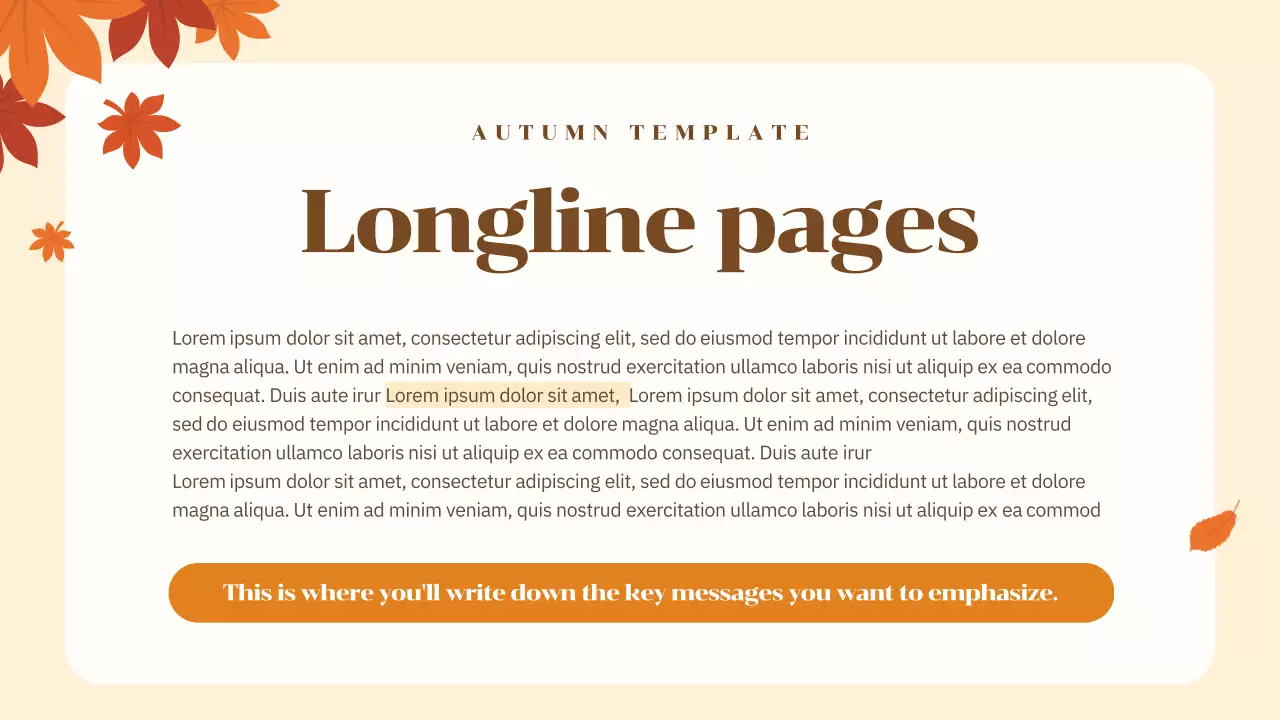 오렌지 전통 가을 프레젠테이션