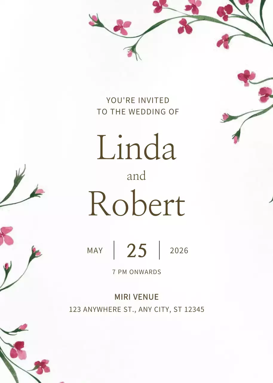 Undangan Pernikahan Elegan Berwarna Putih