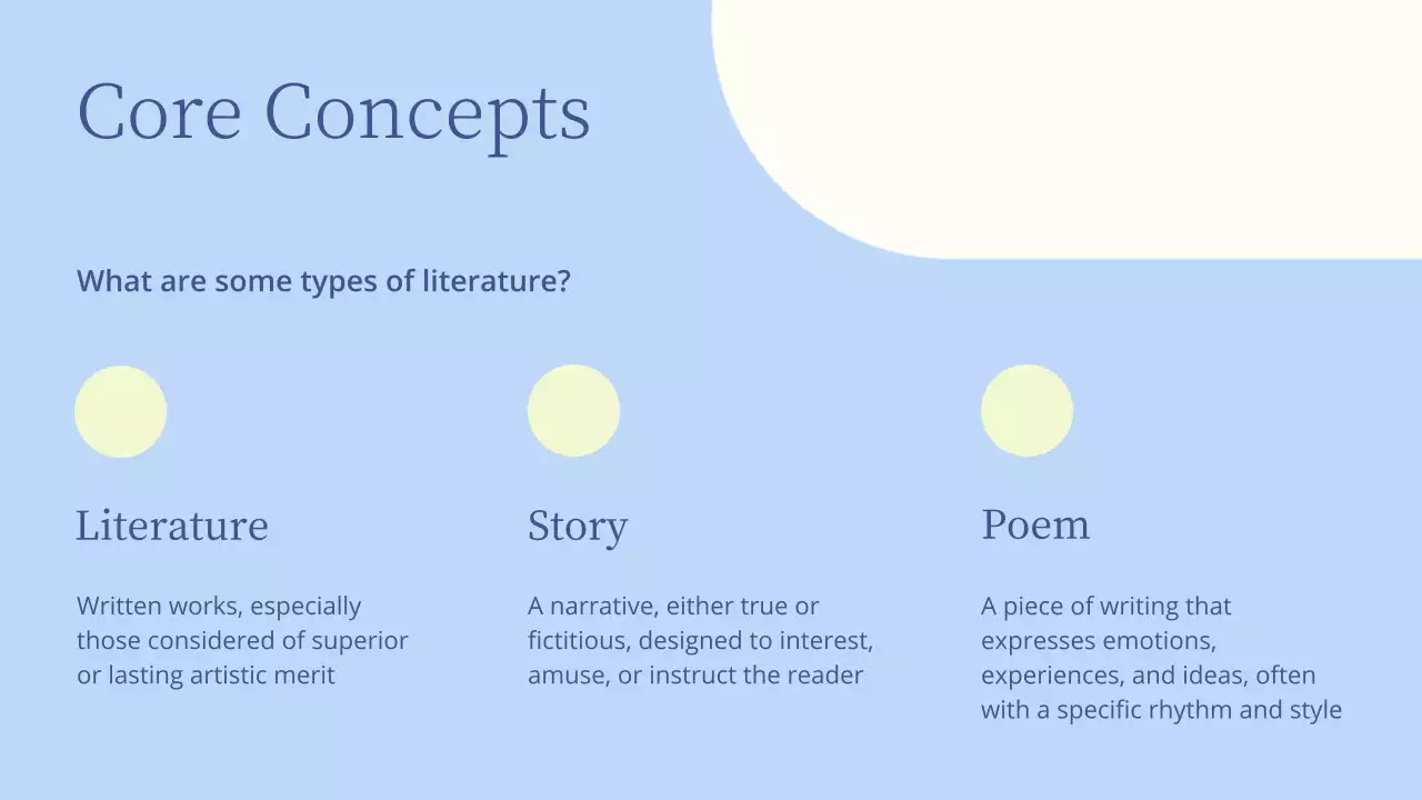 Apresentação do curso de literatura simples bege