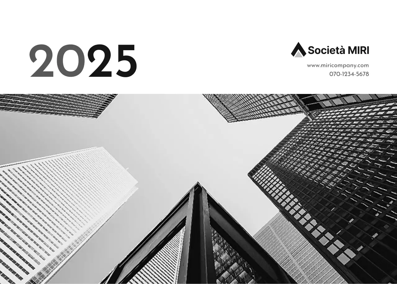 Un semplice calendario aziendale in grigio