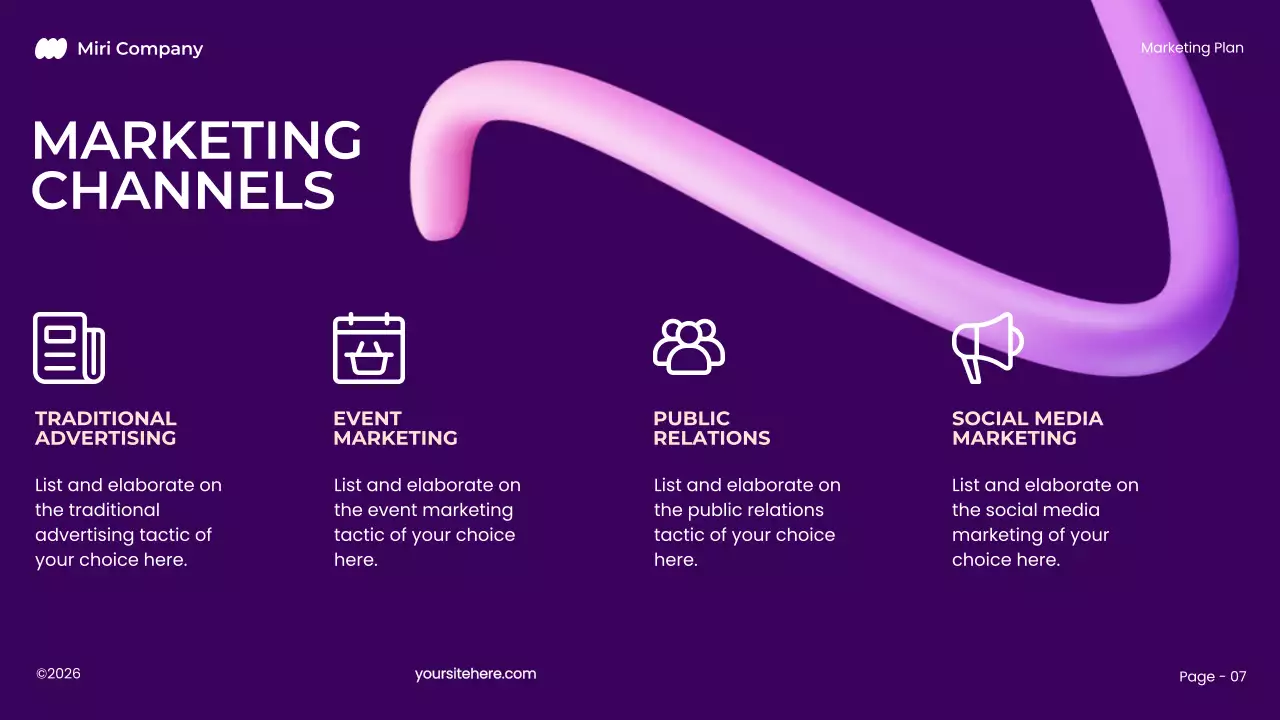 Purple Modern Marketing Plan Document Presentation