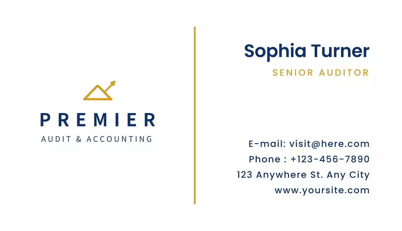 White Professional Accounting Business Card