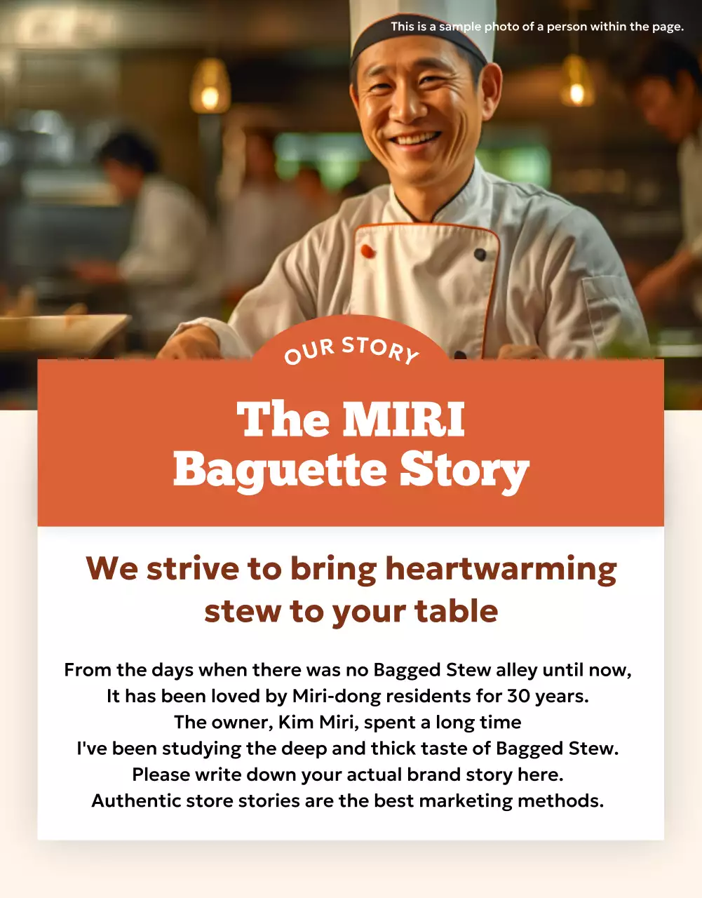 Orange Rustic Meal Promotion Poster