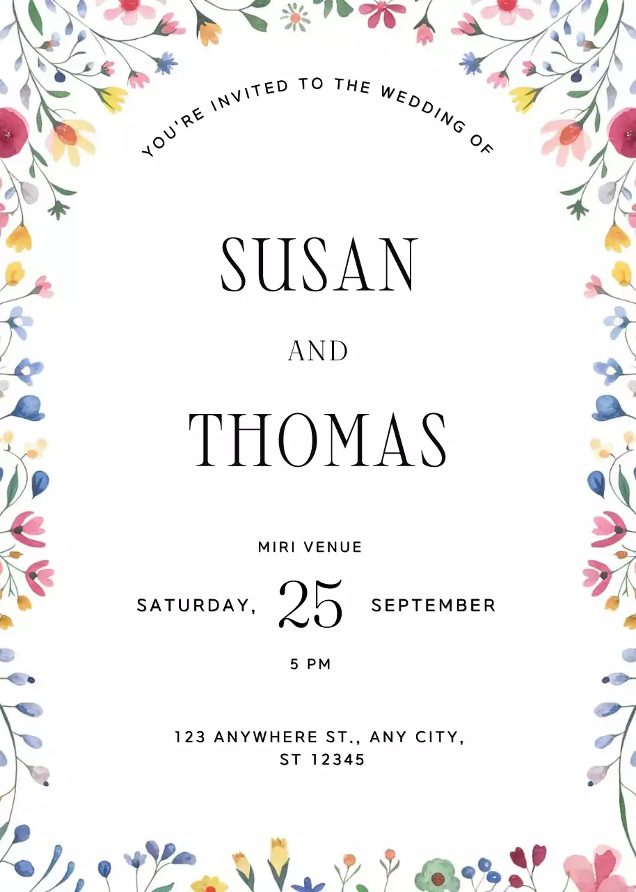 Thiệp cưới hoa trắng