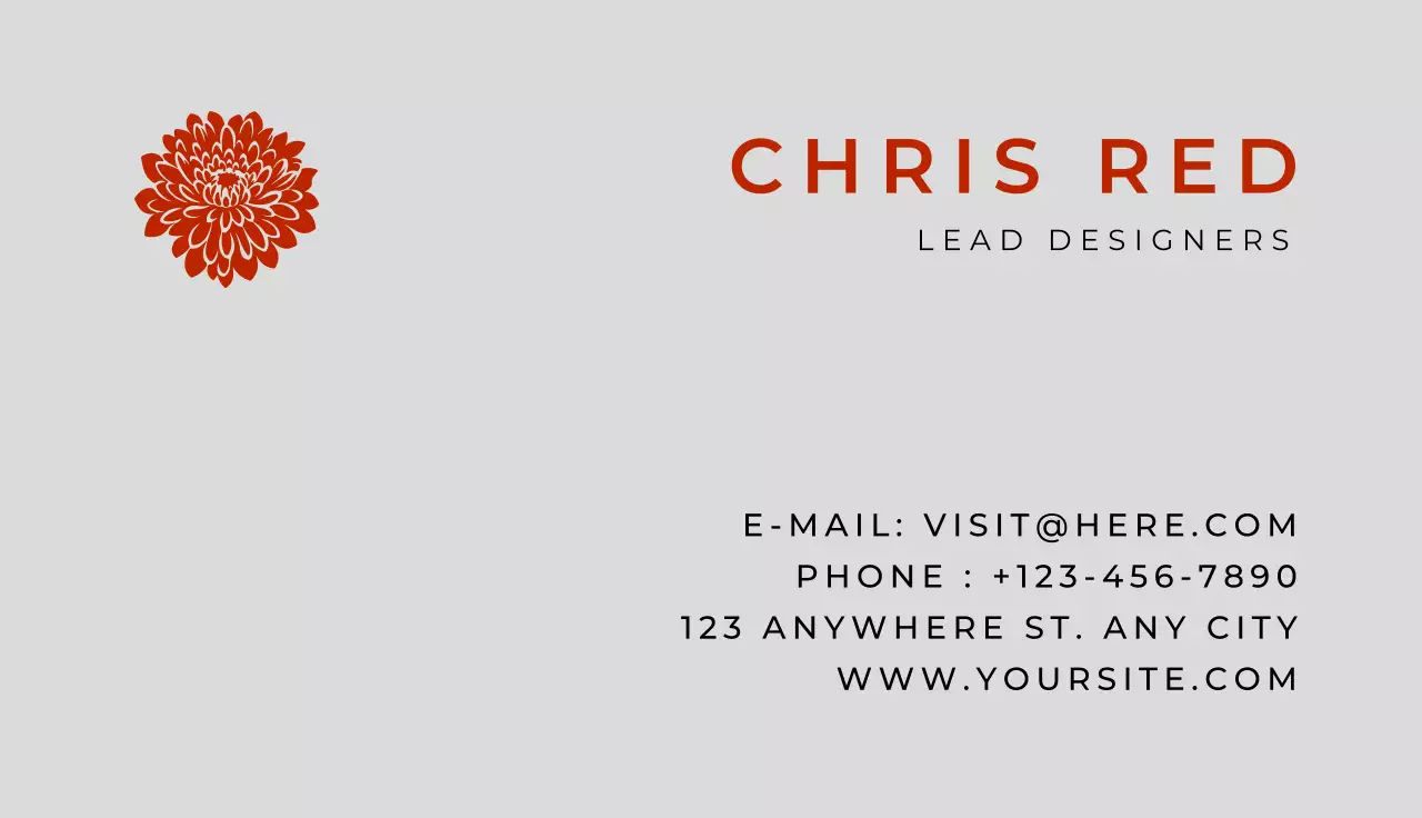 Red Simple Business Card