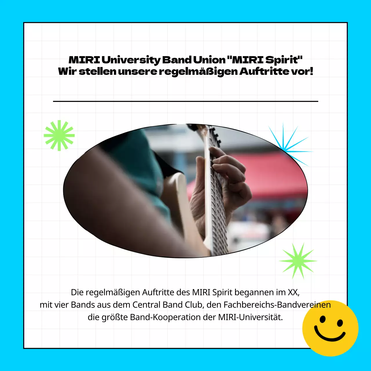 Förderung von hellblauen Retro-Gigs