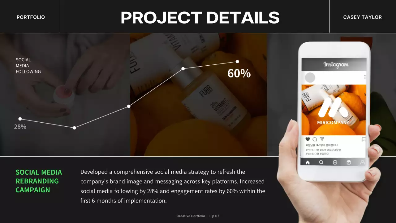 Green Professional Marketing Portfolio Presentation