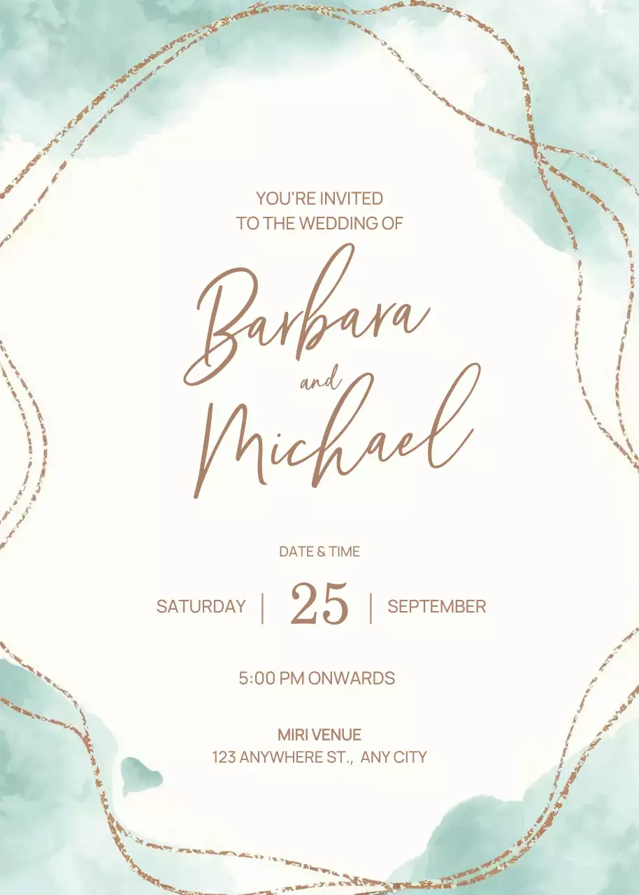 Thiệp cưới Mint Elegant