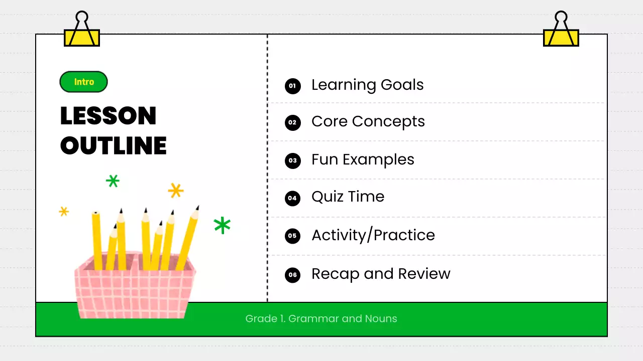 Green Simple Grammar Guide Presentation