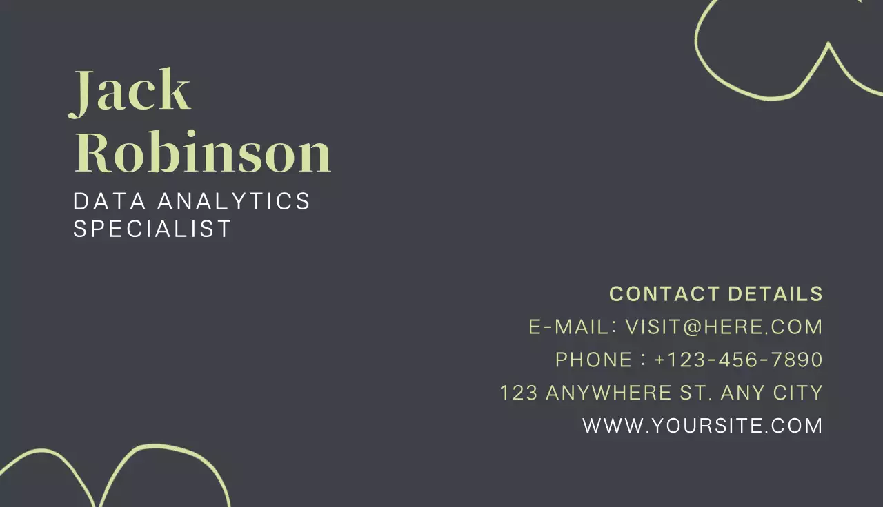 Grey Minimal Marketing Guide Business Card