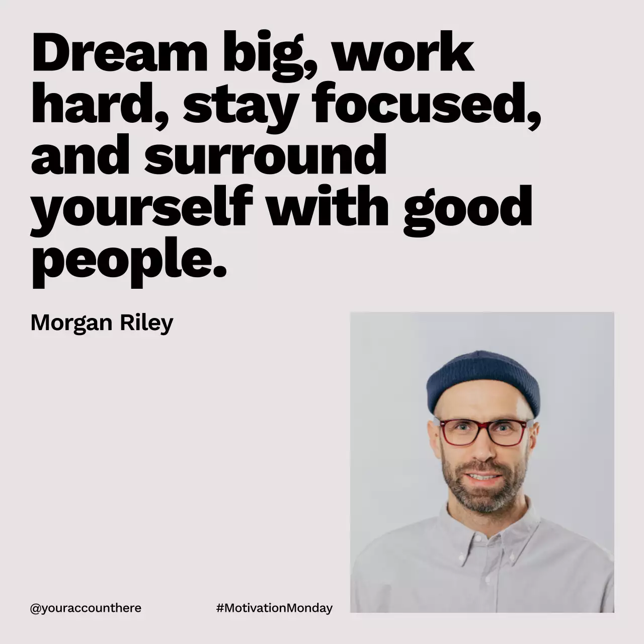 White Minimal Motivation Announcement Social Media Post