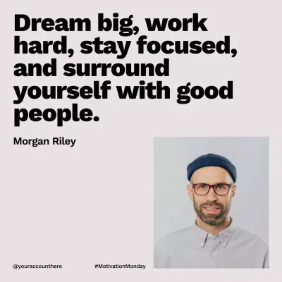 White Minimal Motivation Announcement Social Media Post