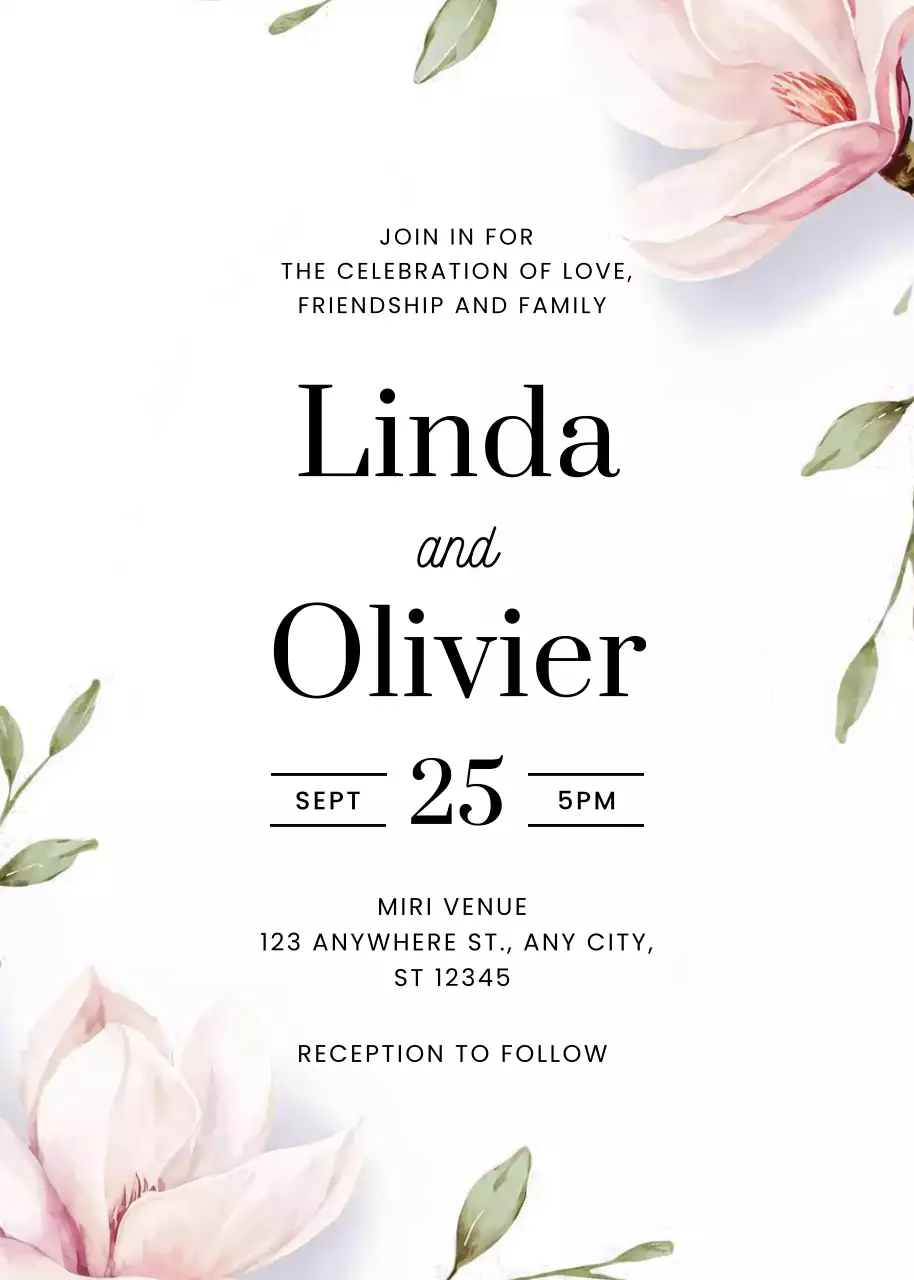 undangan pernikahan elegan berwarna putih