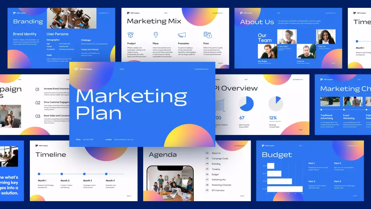 Blue Modern Marketing Plan Presentation