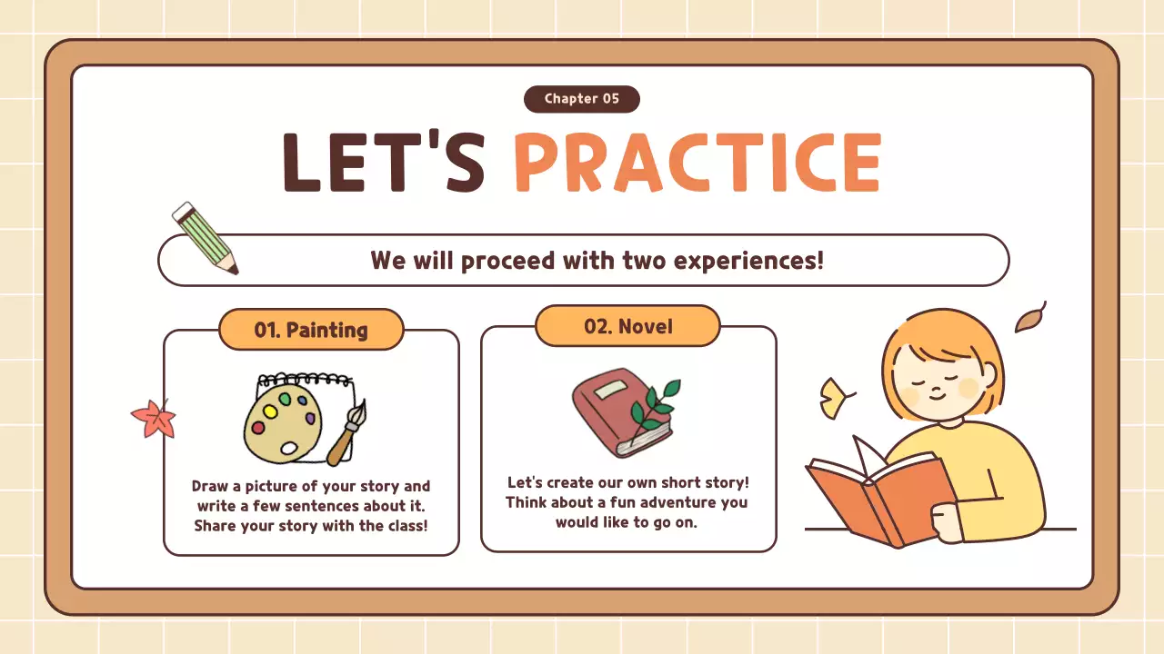 Orange Simple Literature Course Presentation