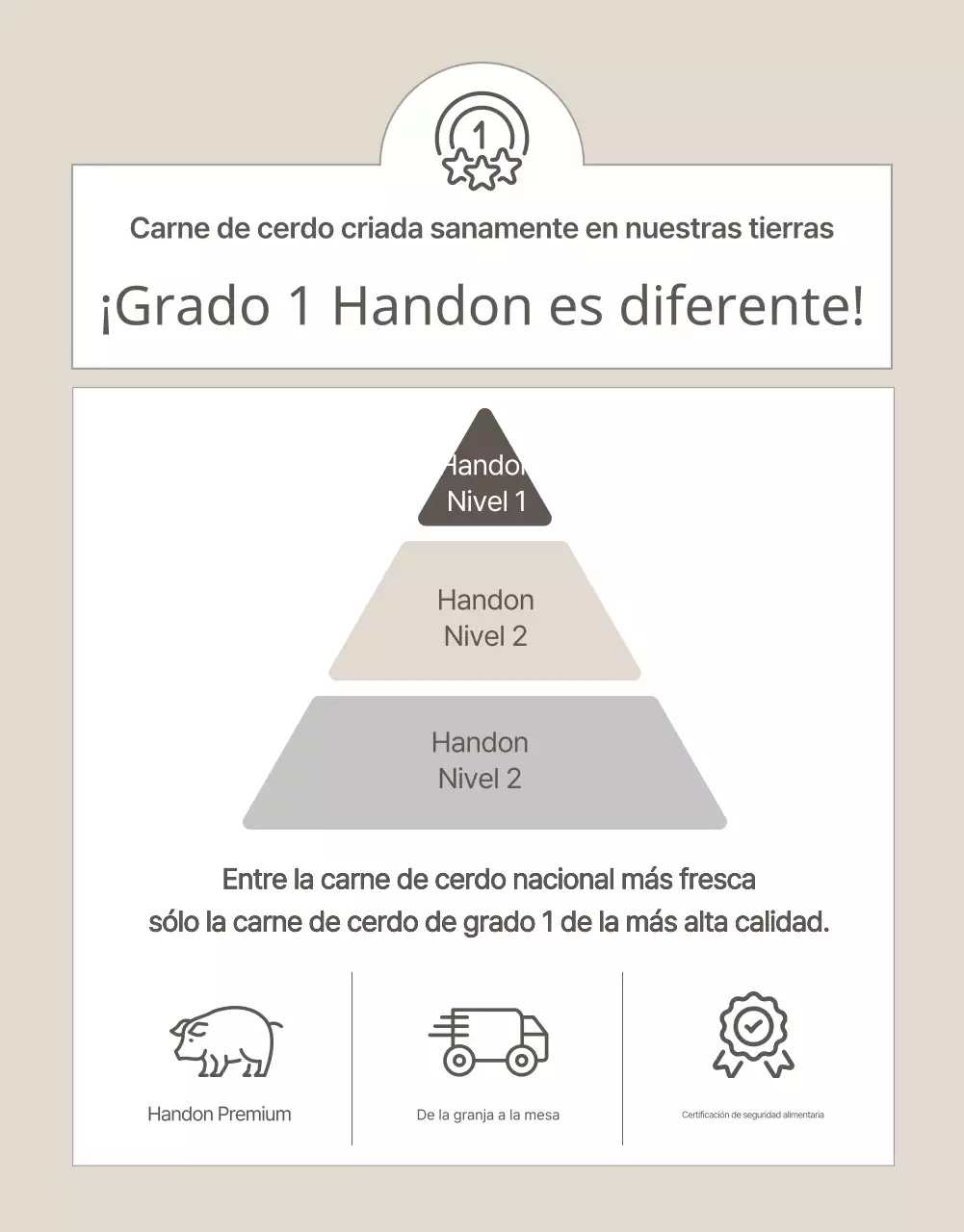 Beige y sencillo para promocionar los productos ganaderos