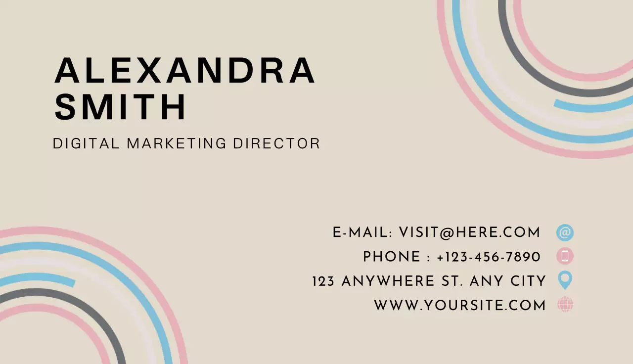 Beige Simple Business Card