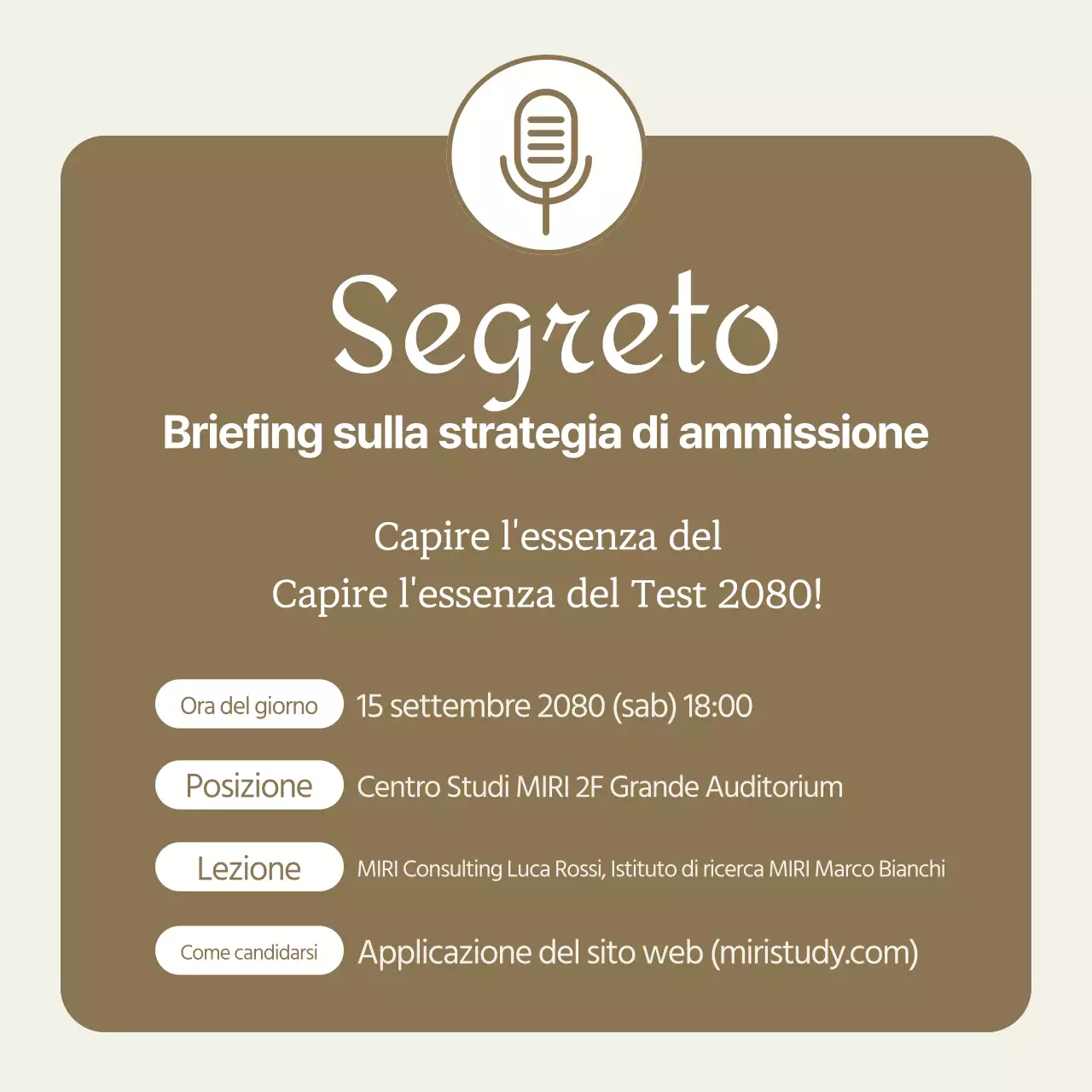 Promuovere una strategia di briefing universitario semplice e beige