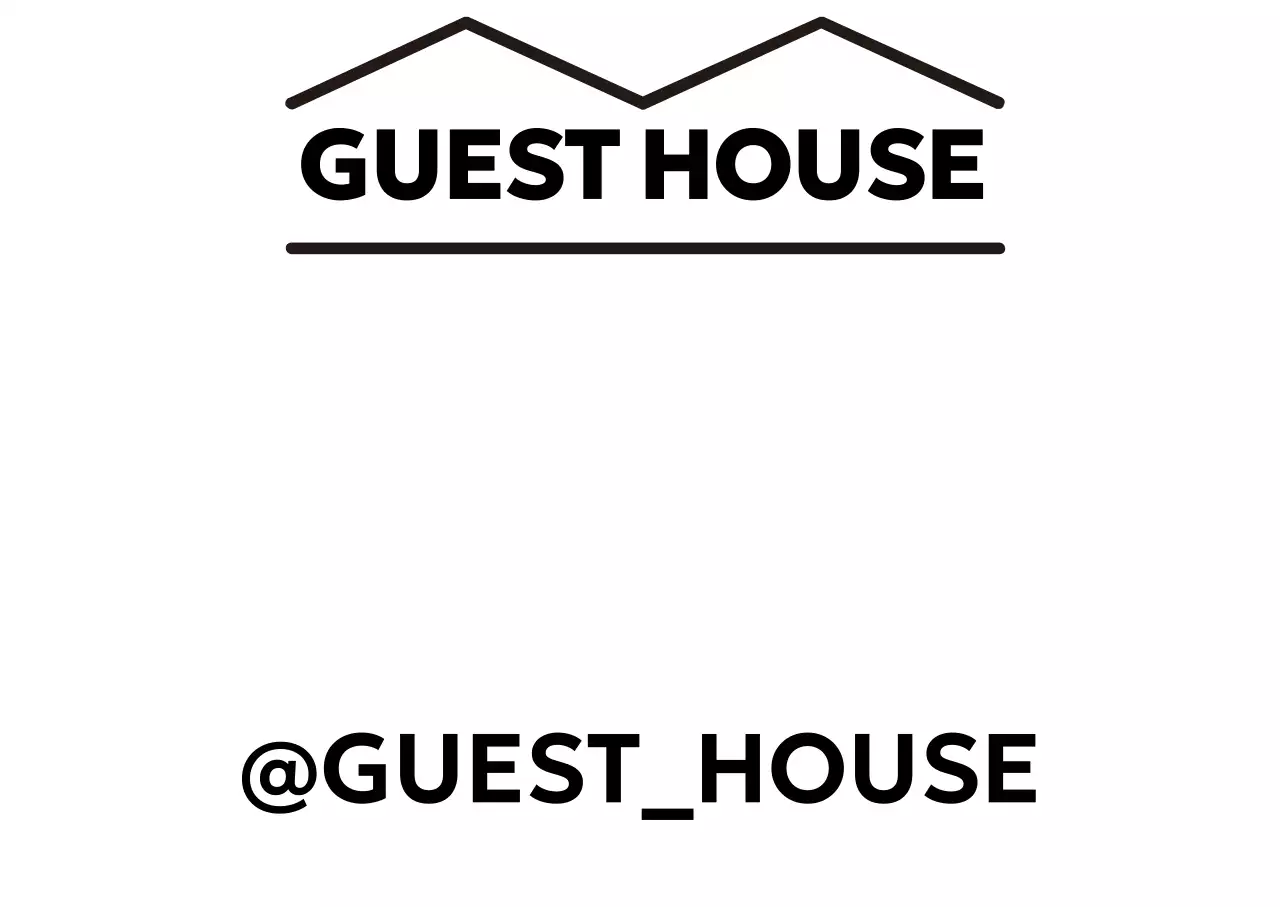 검정 심플 게스트하우스 홍보