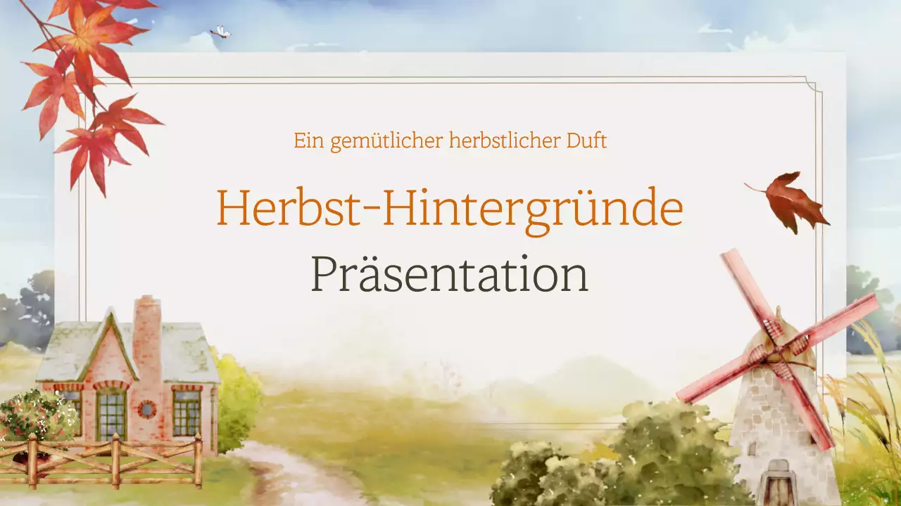 Markeneinführung mit einem orangefarbenen, natürlichen Herbsthintergrund