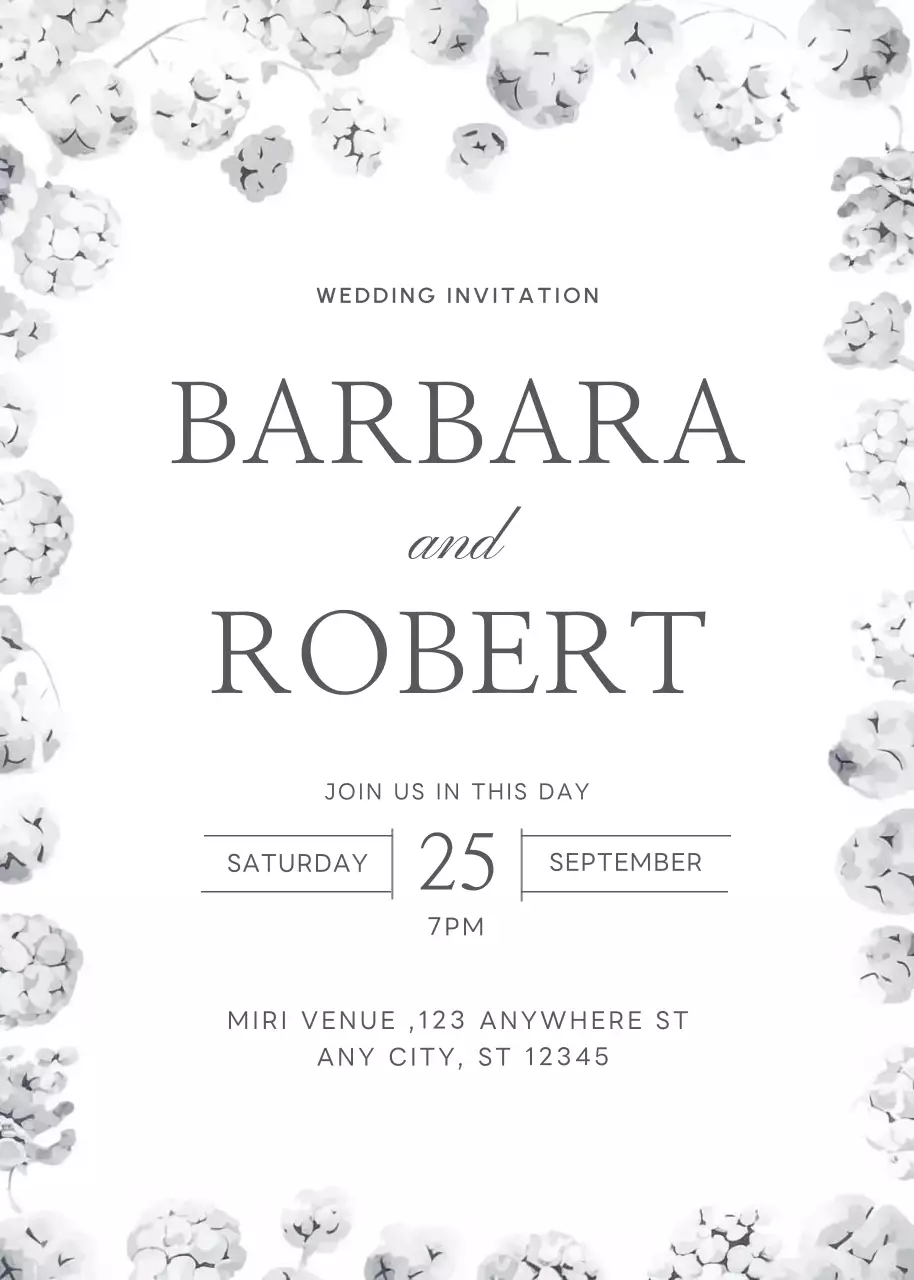 convite de casamento branco e elegante