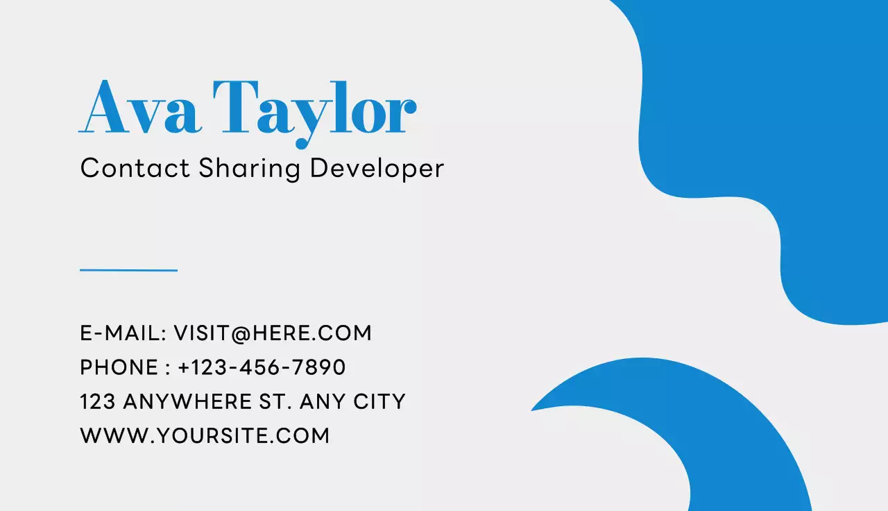 Blue Modern Business Card