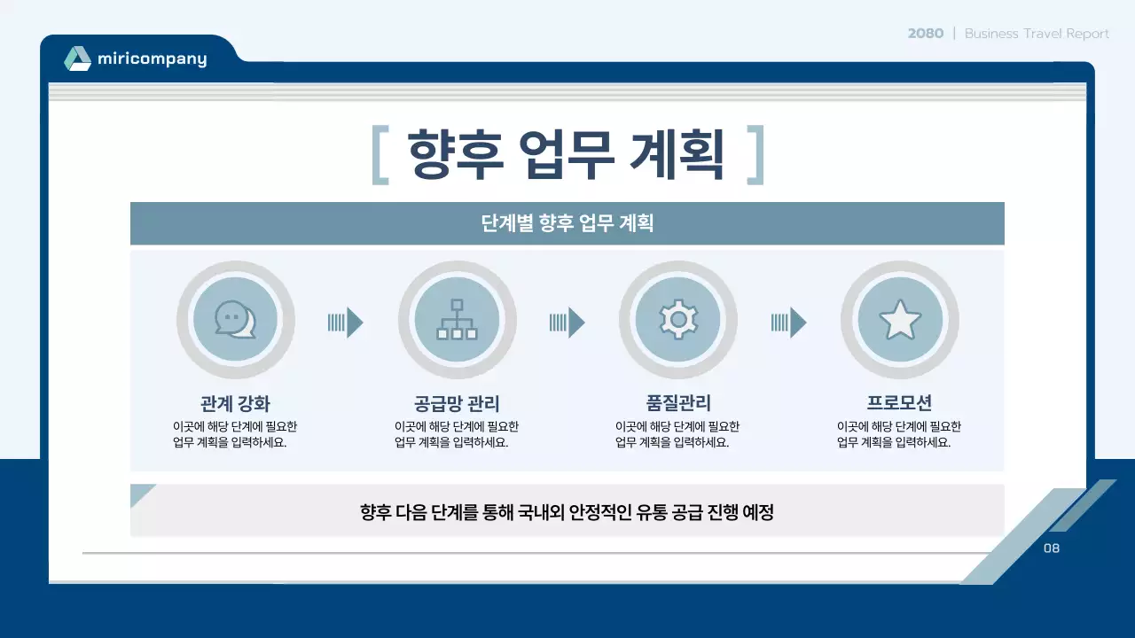 하늘색 깔끔 출장 보고서 계약서