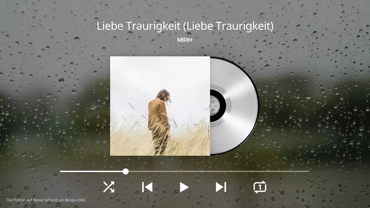 Graue minimalistische Musikanzeige