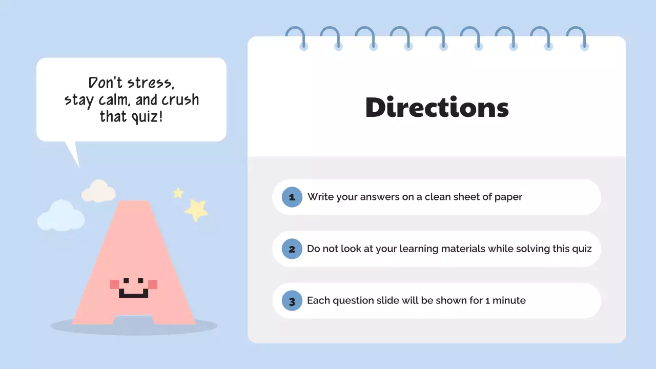 Blue Simple Quiz Announcement Presentation