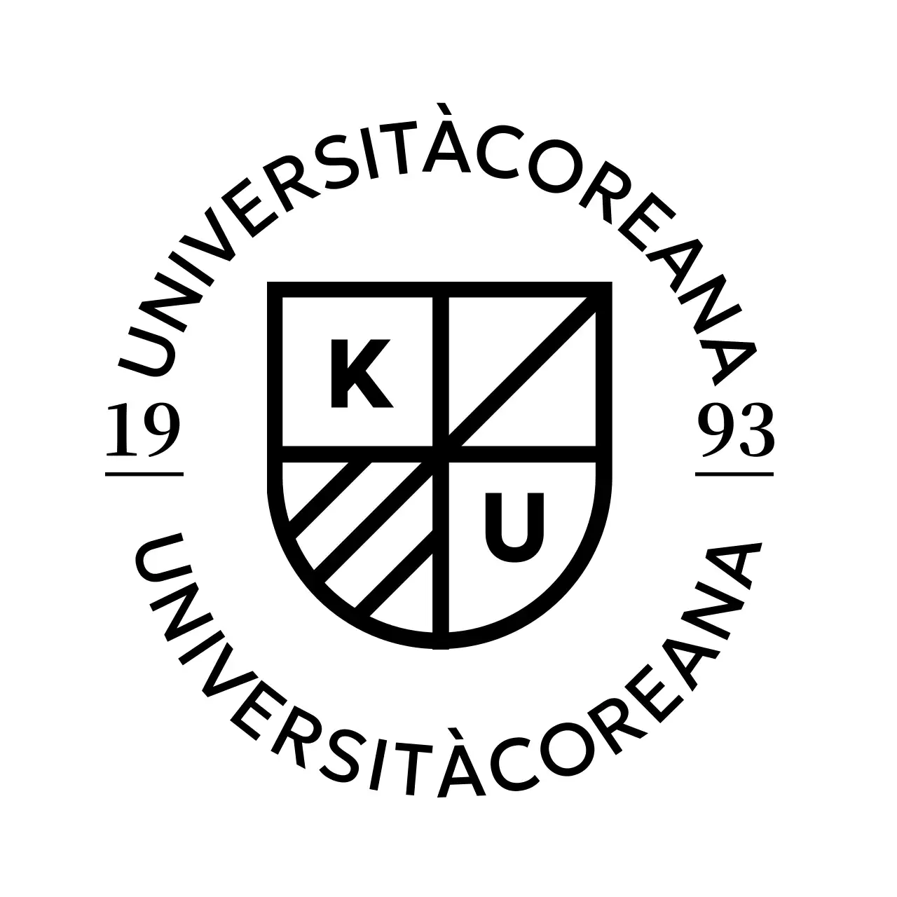 Logo universitario classico in bianco e nero