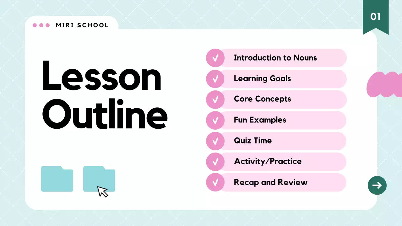 Pink Modern Grammar Class Presentation