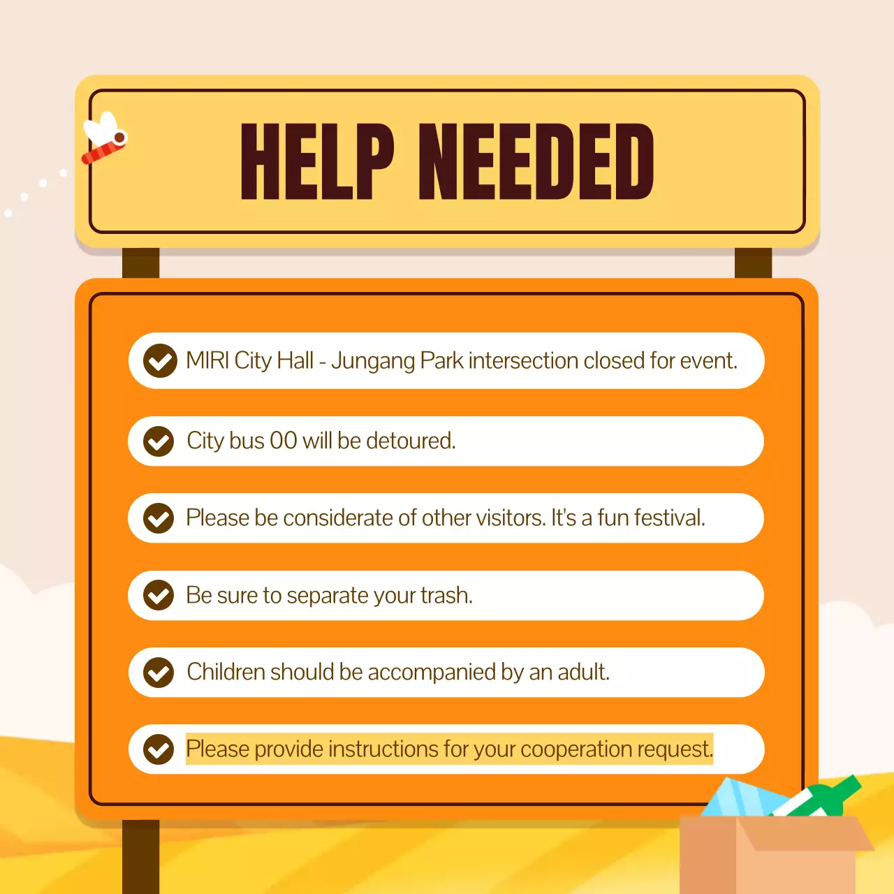 Orange Traditional Autumn Event Instagram Carousel