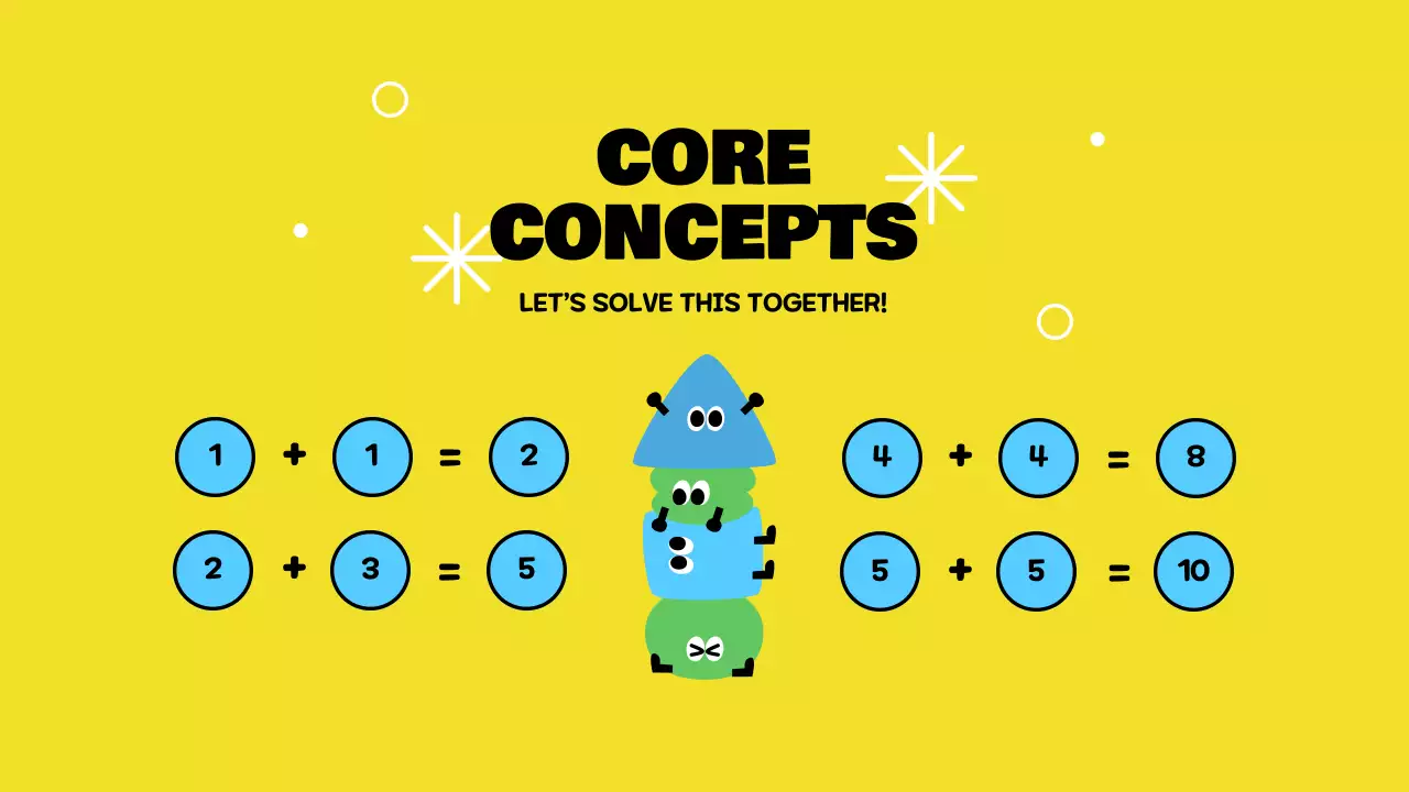 Yellow Simple Math Class Announcement Presentation