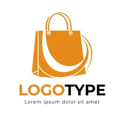 Orange Modern Shopping Logo