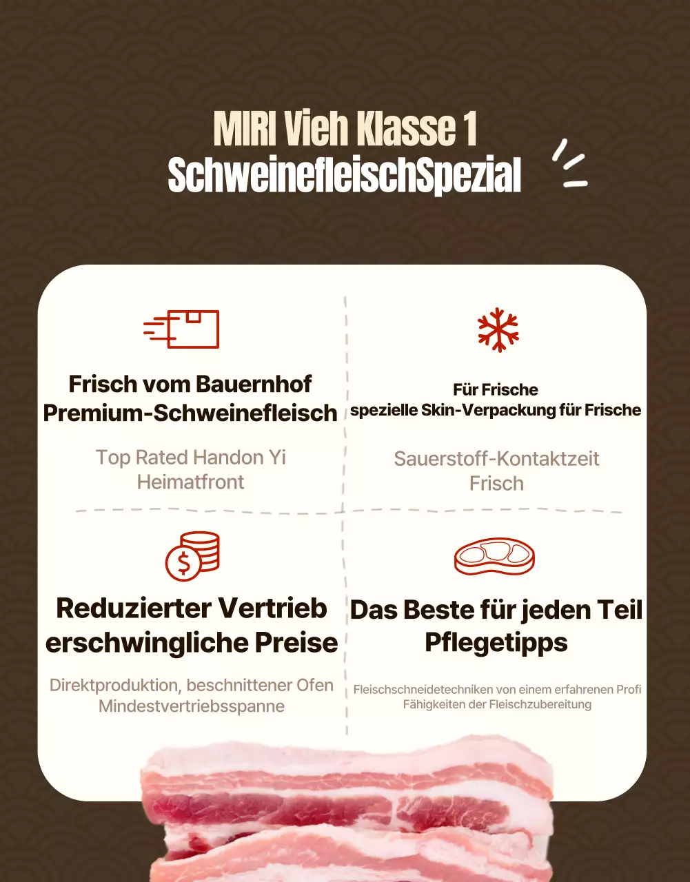 Traditionelles Fleisch anbraten