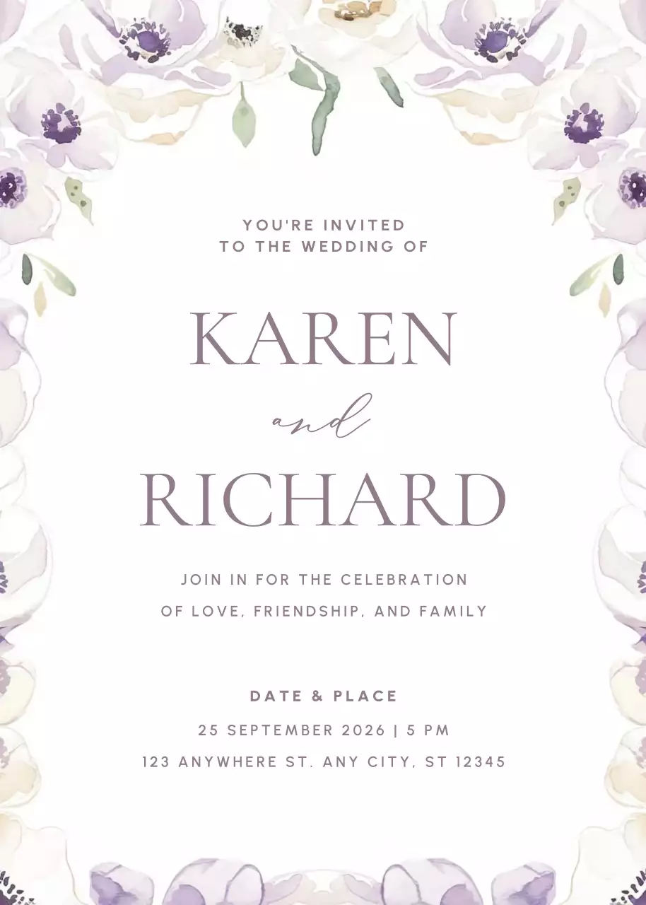 undangan pernikahan elegan berwarna putih