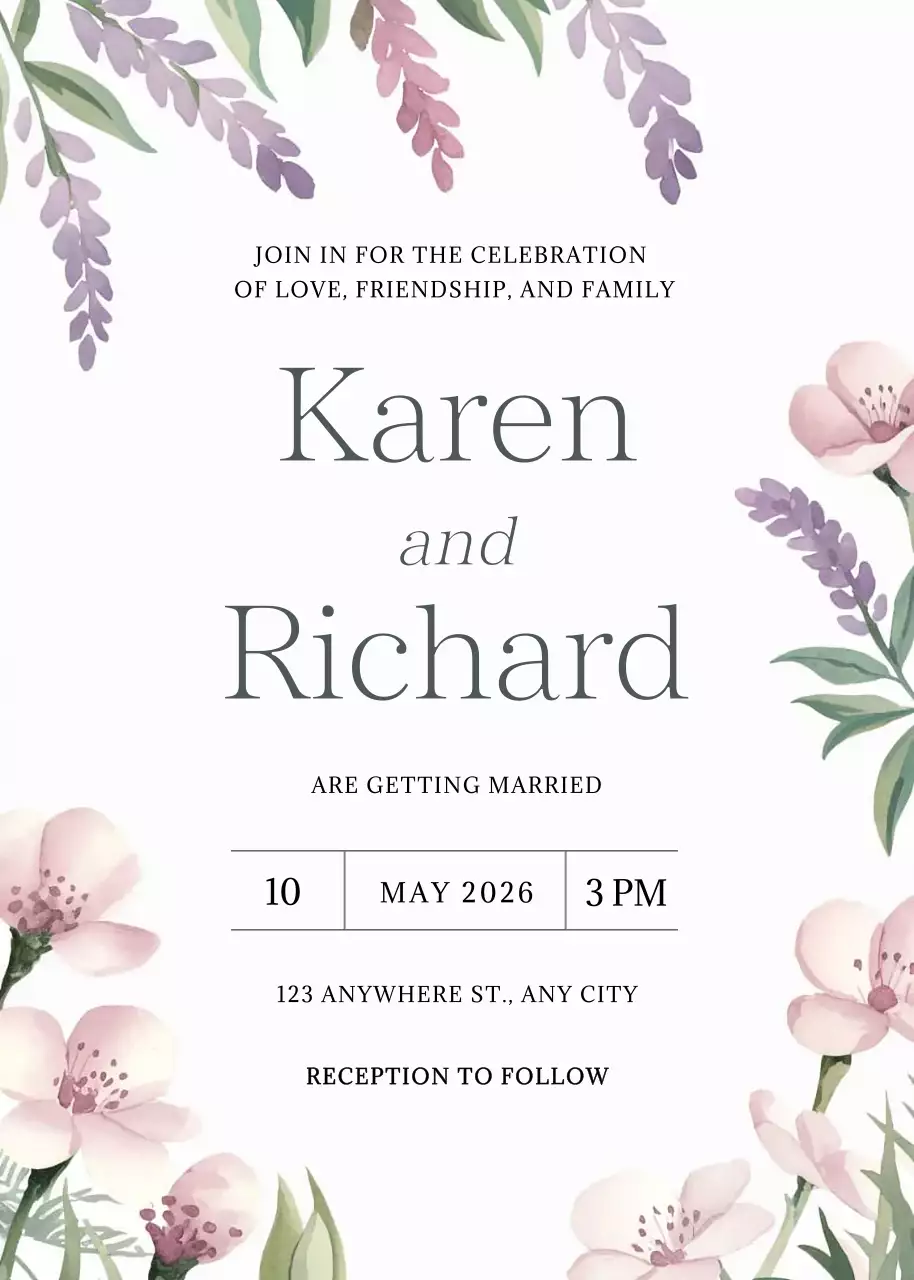 Thiệp cưới thanh lịch màu be