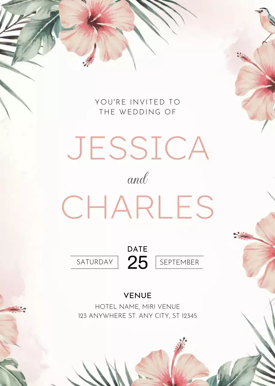 thiệp cưới hoa hồng