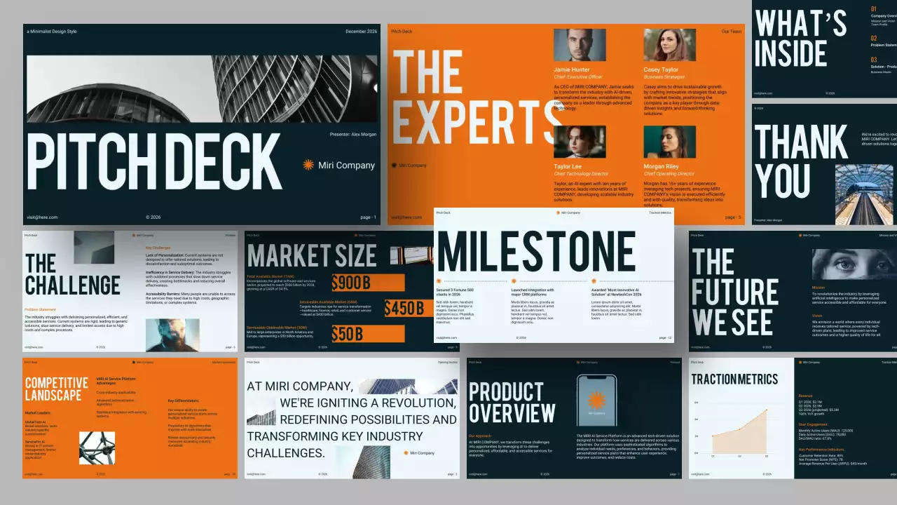 Orange Minimal Business Pitch Presentation