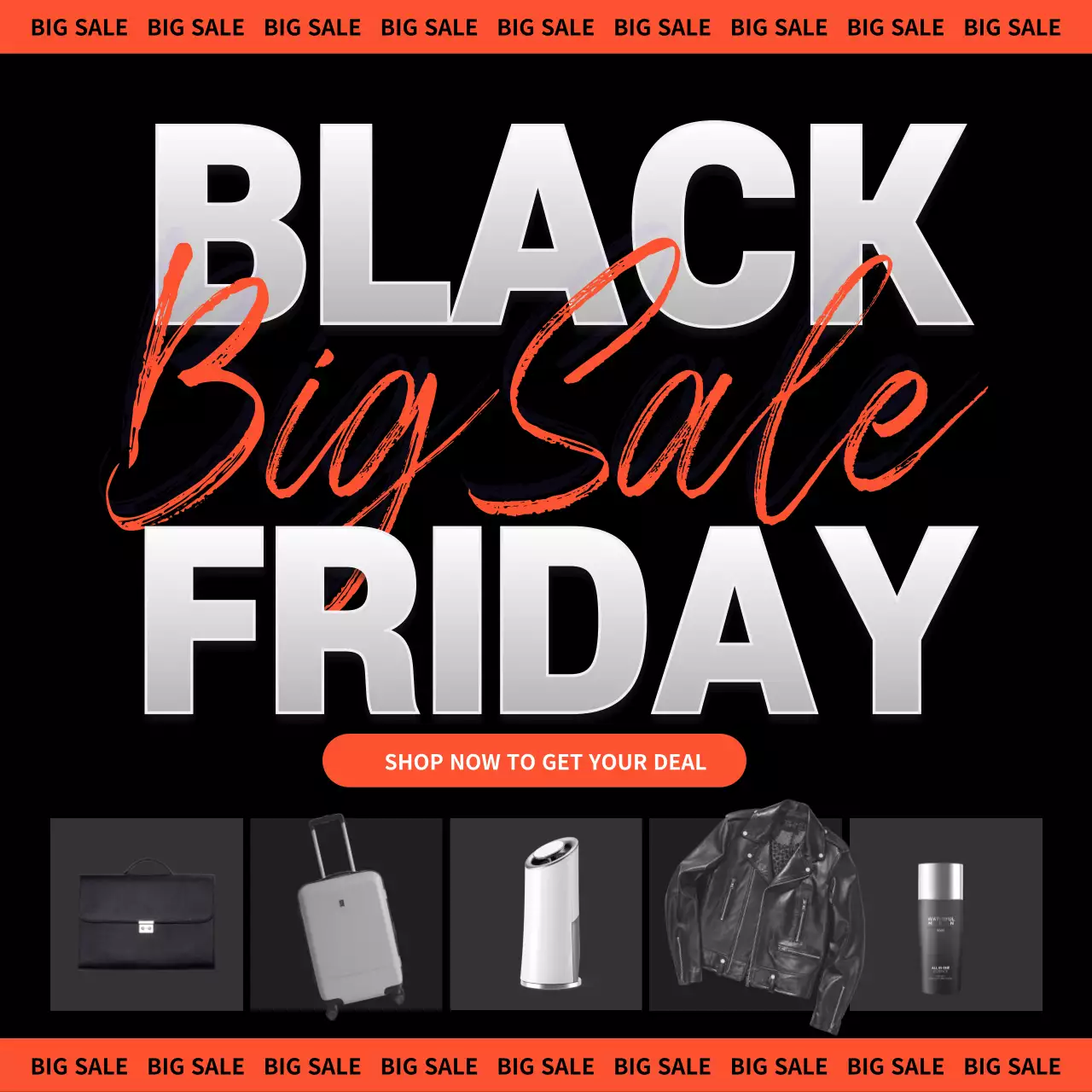 Black Bold Sale Promotion Social Media Post