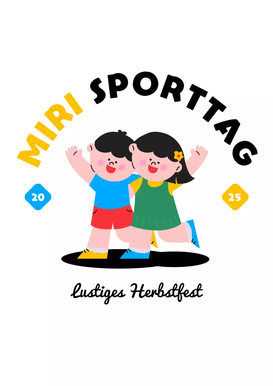 Gelb Niedliche Sportveranstaltungen