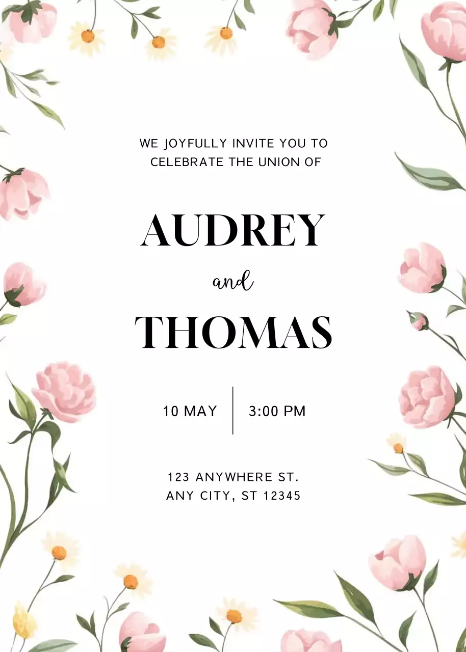 Undangan Pernikahan Elegan Berwarna Putih