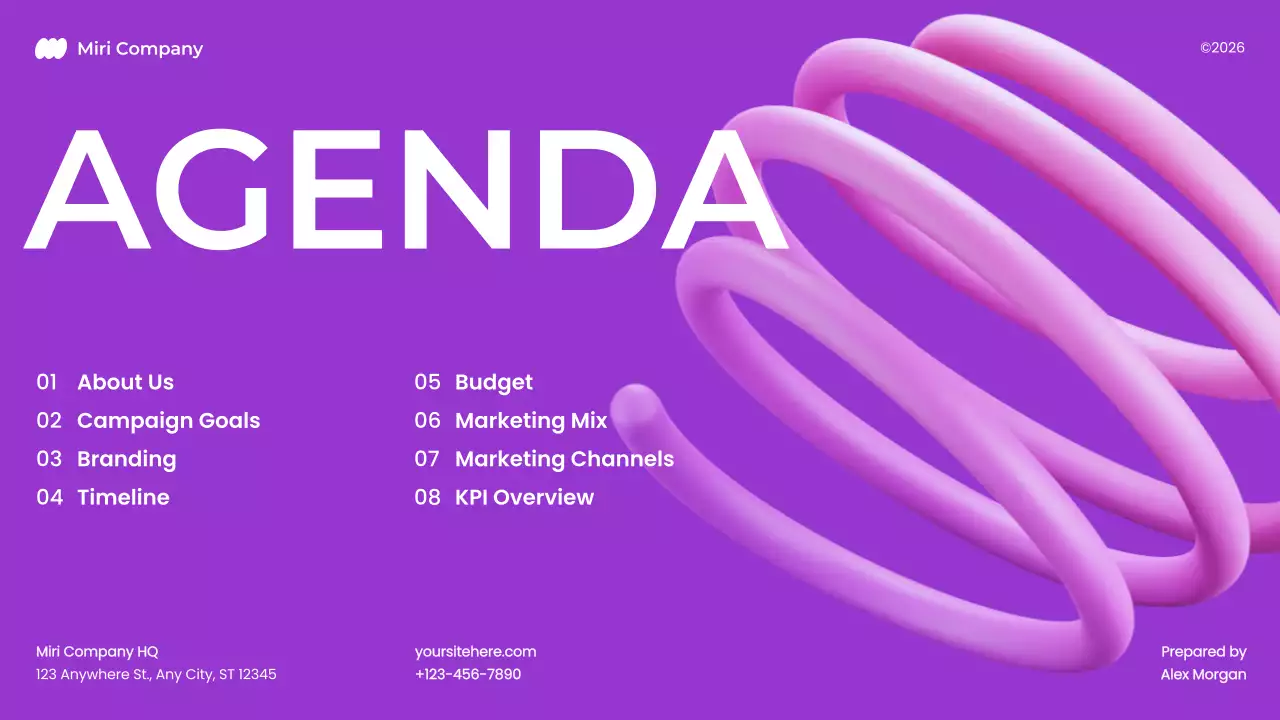 Purple Modern Marketing Plan Document Presentation