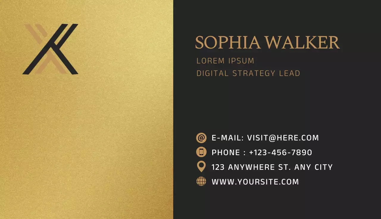 Gold Modern Business Card