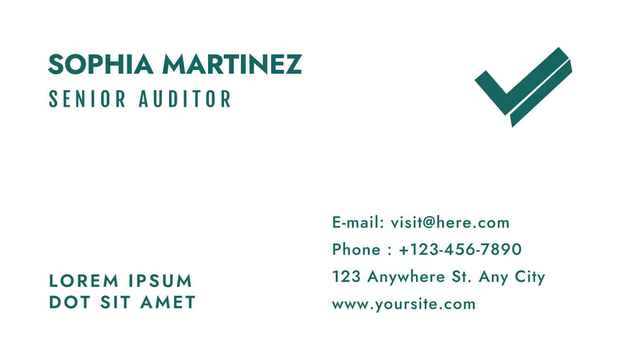 Green Minimal Business Card