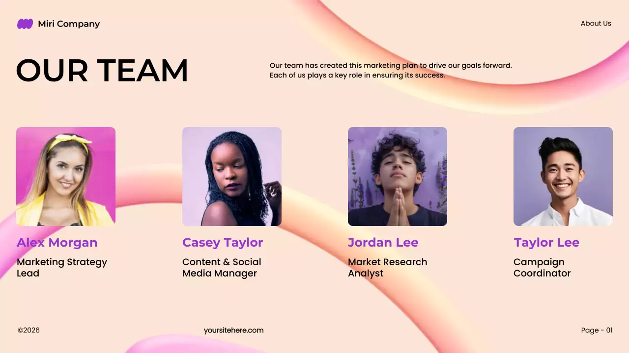 Purple Modern Marketing Plan Document Presentation