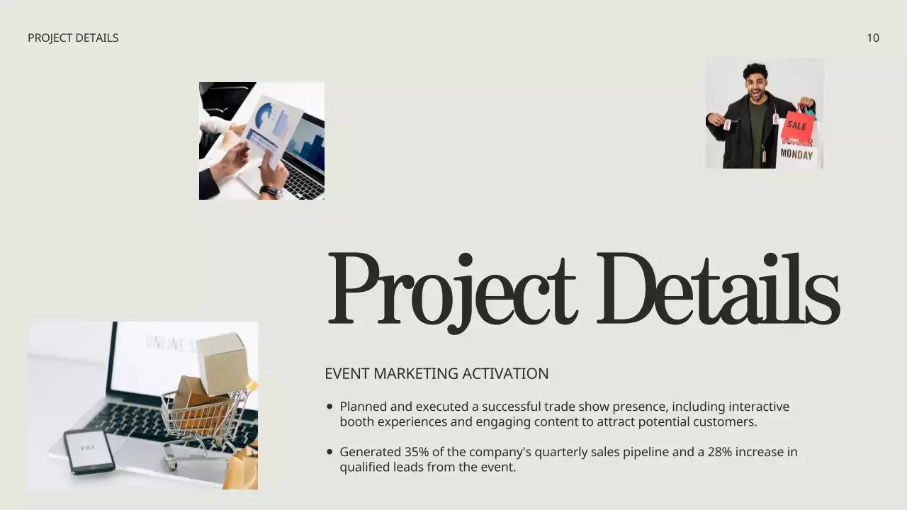 Trình bày danh mục đầu tư hiện đại màu be