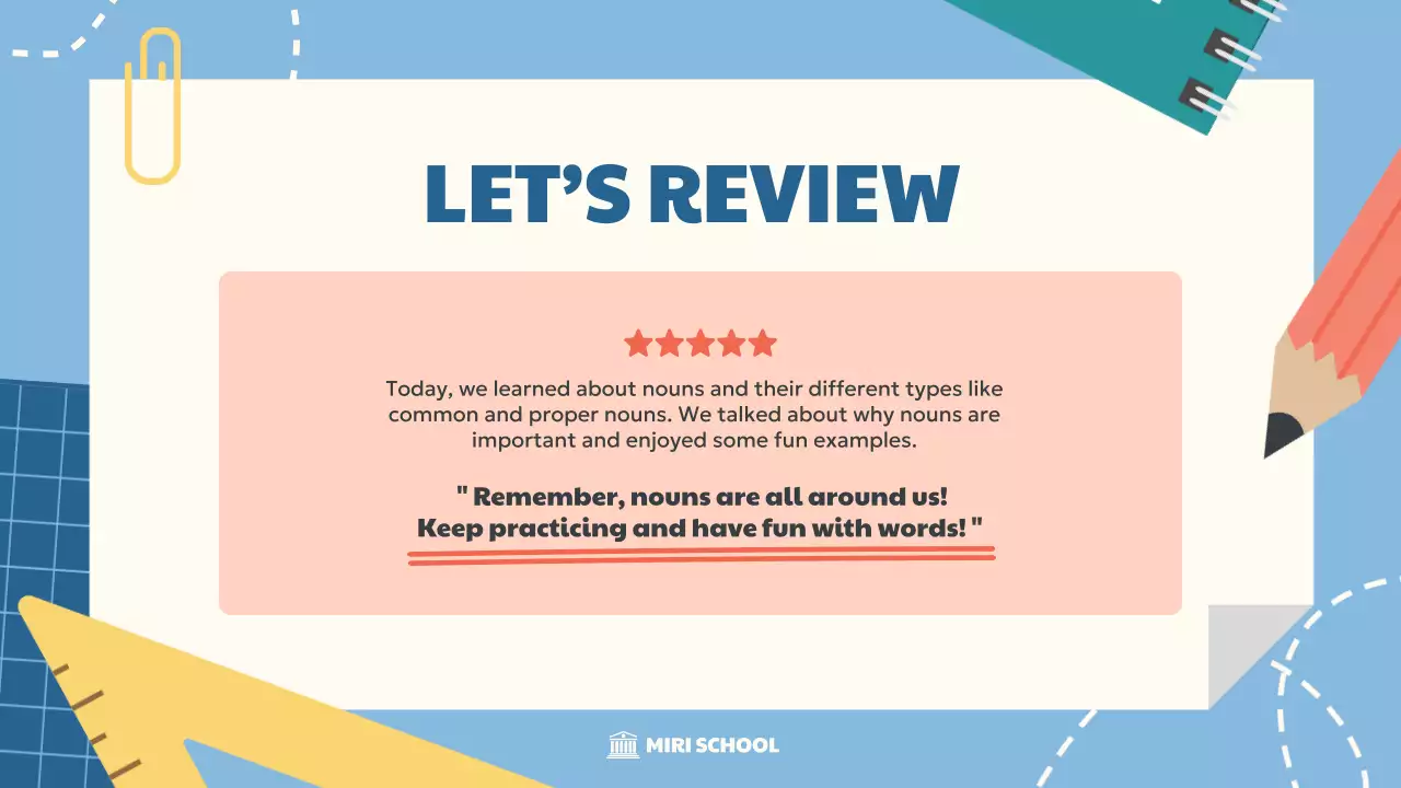 Blue Simple Grammar Guide Presentation