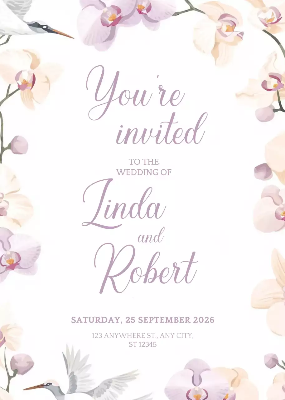 Thiệp cưới thanh lịch màu be